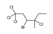 3-bromo-1,1,1,4-tetrachloro-4-methylhexane结构式