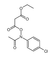 3-O-(N-acetyl-4-chloroanilino) 1-O-ethyl propanedioate结构式