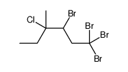 1,1,1,3-tetrabromo-4-chloro-4-methylhexane Structure