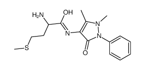 2-amino-N-(1,5-dimethyl-3-oxo-2-phenylpyrazol-4-yl)-4-methylsulfanylbutanamide结构式