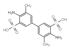 [1,1'-Biphenyl]-3,3'-disulfonicacid, 4,4'-diamino-5,5'-dimethyl- Structure