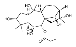 (14R)-Grayanotoxane-3β,5,6β,7α,10,14,16-heptol 7-propionate structure