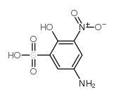 5-amino-2-hydroxy-3-nitrobenzenesulphonic acid structure