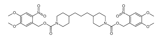 bis(4,5-dimethoxy-2-nitrobenzyl) 4,4'-(propane-1,3-diyl)bis(piperidine-1-carboxylate)结构式