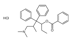 (4-benzoyloxy-2-methyl-3,3-diphenylhexyl)-dimethylazanium,chloride Structure