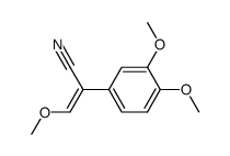 (Z)-2-(3,4-Dimethoxy-phenyl)-3-methoxy-acrylonitrile结构式