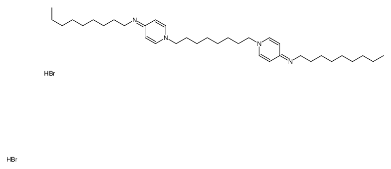 N-nonyl-1-[8-[4-(nonylamino)pyridin-1-ium-1-yl]octyl]pyridin-1-ium-4-amine,dibromide结构式