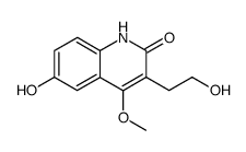 6-hydroxy-3-(2-hydroxy-ethyl)-4-methoxy-1H-quinolin-2-one结构式