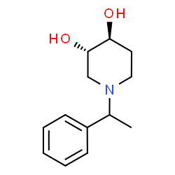 3,4-Piperidinediol, 1-(1-phenylethyl)-, (3R,4R)-rel- (9CI) Structure