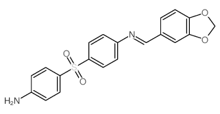 Benzenamine,4-[(4-aminophenyl)sulfonyl]-N-(1,3-benzodioxol-5-ylmethylene)- structure