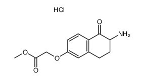 (6-Amino-5-oxo-5,6,7,8-tetrahydro-naphthalen-2-yloxy)-acetic acid methyl ester; hydrochloride Structure