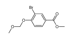 3-bromo-4-methoxymethoxybenzoic acid methyl ester结构式