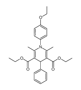 1-(4-Ethoxy-phenyl)-2,6-dimethyl-4-phenyl-1,4-dihydro-pyridine-3,5-dicarboxylic acid diethyl ester结构式