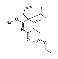 sodium,1-(2-ethoxy-2-oxoethyl)-4,6-dioxo-5-propan-2-yl-5-prop-2-enylpyrimidin-2-olate Structure