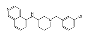 N-[1-[(3-chlorophenyl)methyl]piperidin-3-yl]isoquinolin-5-amine Structure