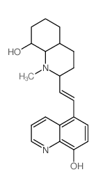 5-[(E)-2-(8-hydroxy-1-methyl-2H-quinolin-2-yl)ethenyl]quinolin-8-ol structure