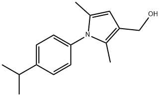 1h-pyrrole-3-methanol, 2,5-dimethyl-1-[4-(1-methylethyl)phenyl]-结构式