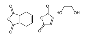 3a,4,7,7a-tetrahydro-2-benzofuran-1,3-dione,ethane-1,2-diol,furan-2,5-dione Structure