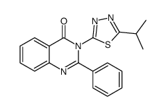 2-phenyl-3-(5-propan-2-yl-1,3,4-thiadiazol-2-yl)quinazolin-4-one Structure