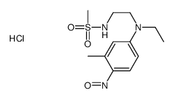 N-[2-(N-ethyl-3-methyl-4-nitrosoanilino)ethyl]methanesulfonamide,hydrochloride Structure