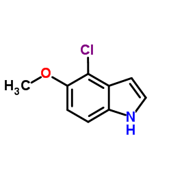 4-氯-5-甲氧基-1H-吲哚结构式