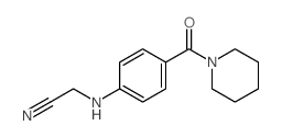 Acetonitrile,2-[[4-(1-piperidinylcarbonyl)phenyl]amino]- Structure