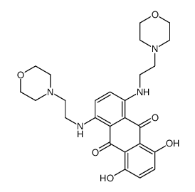 1,4-Dihydroxy-5,8-bis((2-(4-morpholinyl)ethyl)amino)-9,10-anthracenedi one结构式