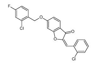 6-[(2-chloro-4-fluorophenyl)methoxy]-2-[(2-chlorophenyl)methylidene]-1-benzofuran-3-one结构式