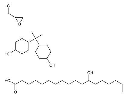 2-(chloromethyl)oxirane,4-[2-(4-hydroxycyclohexyl)propan-2-yl]cyclohexan-1-ol,12-hydroxyoctadecanoic acid结构式