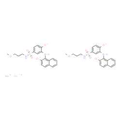 sodium bis[4-hydroxy-3-[(2-hydroxy-1-naphthyl)amino]-N-(3-methoxypropyl)benzenesulphonamidato(2-)-N3,O3,O4]cobaltate(1-) picture