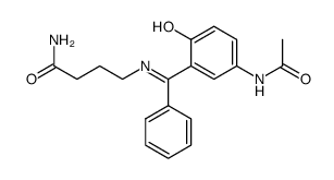 4-{[1-(5-Acetylamino-2-hydroxy-phenyl)-1-phenyl-meth-(Z)-ylidene]-amino}-butyramide结构式