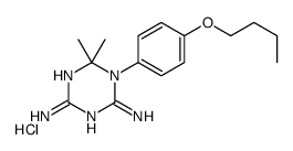 1-(4-butoxyphenyl)-6,6-dimethyl-1,3,5-triazine-2,4-diamine,hydrochloride Structure