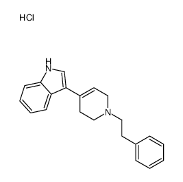3-[1-(2-phenylethyl)-3,6-dihydro-2H-pyridin-4-yl]-1H-indole,hydrochloride结构式