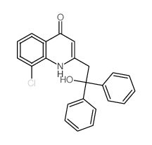 3-[(2-chlorophenyl)amino]-5-hydroxy-1,5,5-triphenyl-pent-2-en-1-one结构式