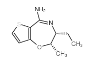 Thieno[2,3-f]-1,4-oxazepin-5-amine, 3-ethyl-2,3-dihydro-2-methyl-, (2S,3R)- (9CI) Structure