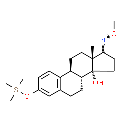 14-Hydroxy-3-[(trimethylsilyl)oxy]estra-1,3,5(10)-trien-17-one O-methyl oxime structure