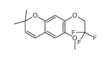 6-methoxy-2,2-dimethyl-7-(2,2,2-trifluoroethoxy)chromene结构式