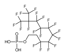 3,3,4,4,5,5,6,6,7,7,8,8,9,10,10,10-hexadecafluoro-9-(trifluoromethyl)decyl dihydrogen phosphate结构式