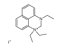 1,1,3-triethyl-2,3-dihydro-1H-perimidin-1-ium iodide结构式