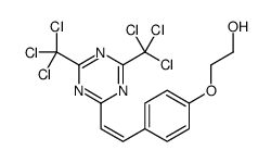 2-[4-[2-[4,6-bis(trichloromethyl)-1,3,5-triazin-2-yl]vinyl]phenoxy]ethanol structure