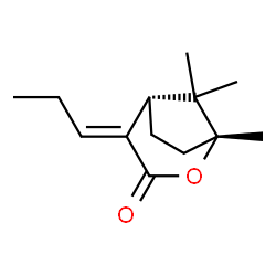 2-Oxabicyclo[3.2.1]octan-3-one,1,8,8-trimethyl-4-propylidene-,(1R,4E,5S)-(9CI) Structure
