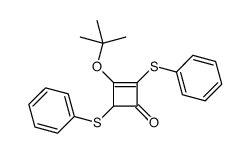 3-[(2-methylpropan-2-yl)oxy]-2,4-bis(phenylsulfanyl)cyclobut-2-en-1-one结构式