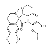 2,3-dimethoxy-8-keto-9-ethoxy-10-hydroxy-syn-13-ethoxyspirobenzylisoquinoline结构式