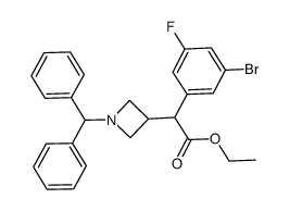 Ethyl (3-bromo-5-fluorophenyl)[1-(diphenylmethyl)azetidin-3-yl]acetate Structure