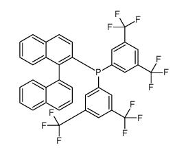 bis[3,5-bis(trifluoromethyl)phenyl]-(1-naphthalen-1-ylnaphthalen-2-yl)phosphane Structure
