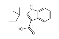2-(2-methylbut-3-en-2-yl)-1H-indole-3-carboxylic acid Structure