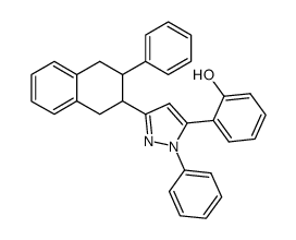 5-(2-hydroxyphenyl)-1-phenyl-3-[2-(3-phenyl-1,2,3,4-tetrahydronaphthyl)]pyrazole结构式