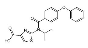 2-[(4-phenoxybenzoyl)-propan-2-ylamino]-1,3-thiazole-4-carboxylic acid结构式