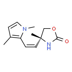 2-Oxazolidinone,4-[2-(1,3-dimethyl-1H-pyrrol-2-yl)ethenyl]-4-methyl-,(4R)-(9CI) Structure