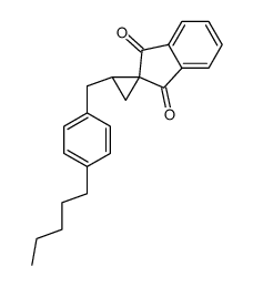 2-(4-pentylbenzyl)spiro[cyclopropane-1,2'-indene]-1',3'-dione结构式